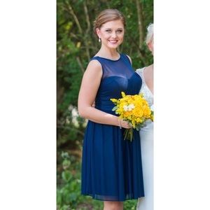 Navy Blue David’s Bridal Bridesmaids Dress
